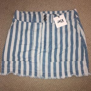 BB Dakota Striped Blue Skirt
